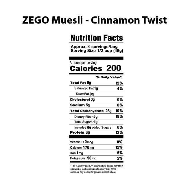 ZEGO Organic Gluten-Free Nut-Free Muesli: Cinnamon Twist