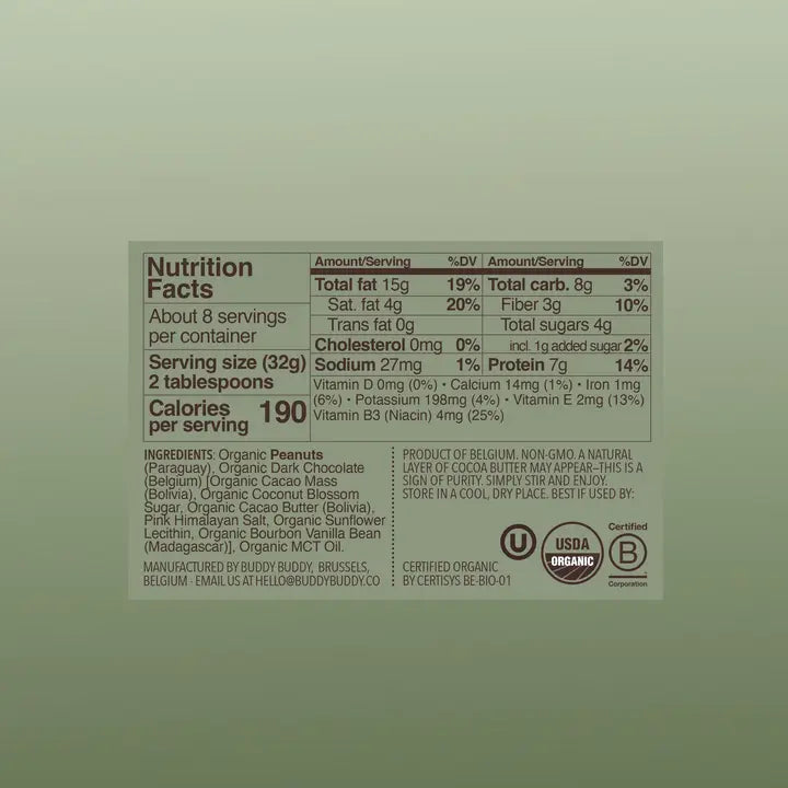 BUDDY BUDDY Organic Peanut Cacao