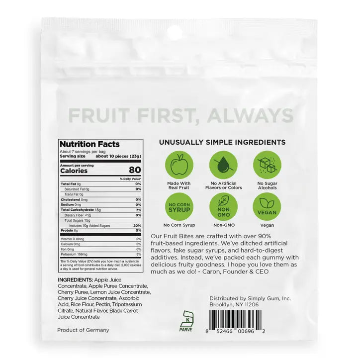 SIMPLY Fruit Bites - Sour Apple & Cherry