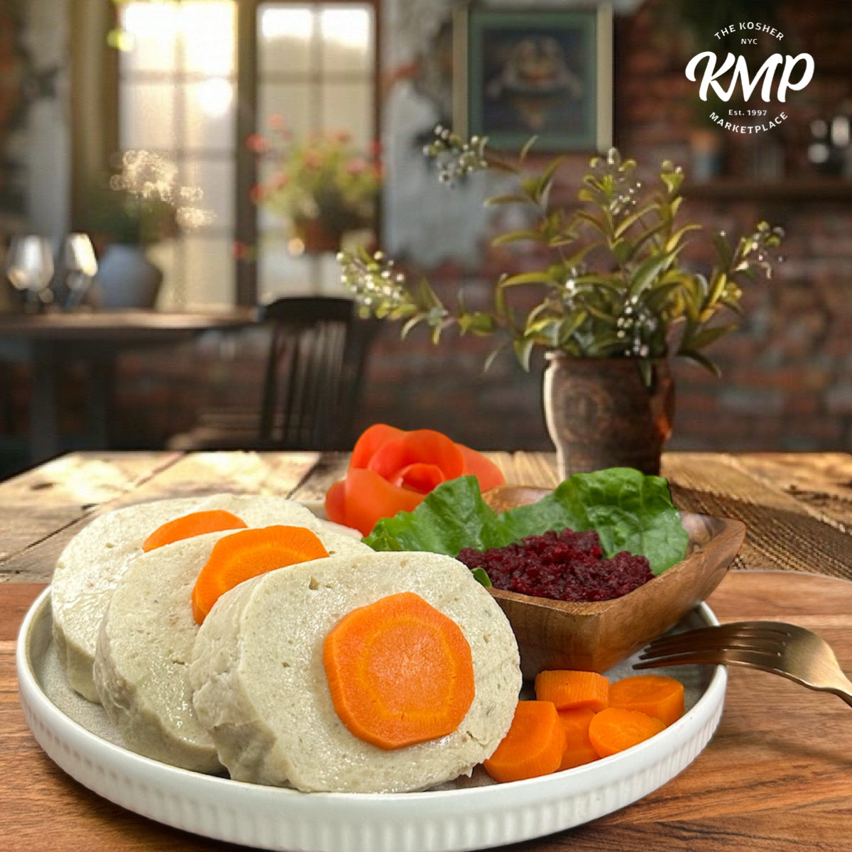 Grandma's Gefilte Fish with Sliced Carrots