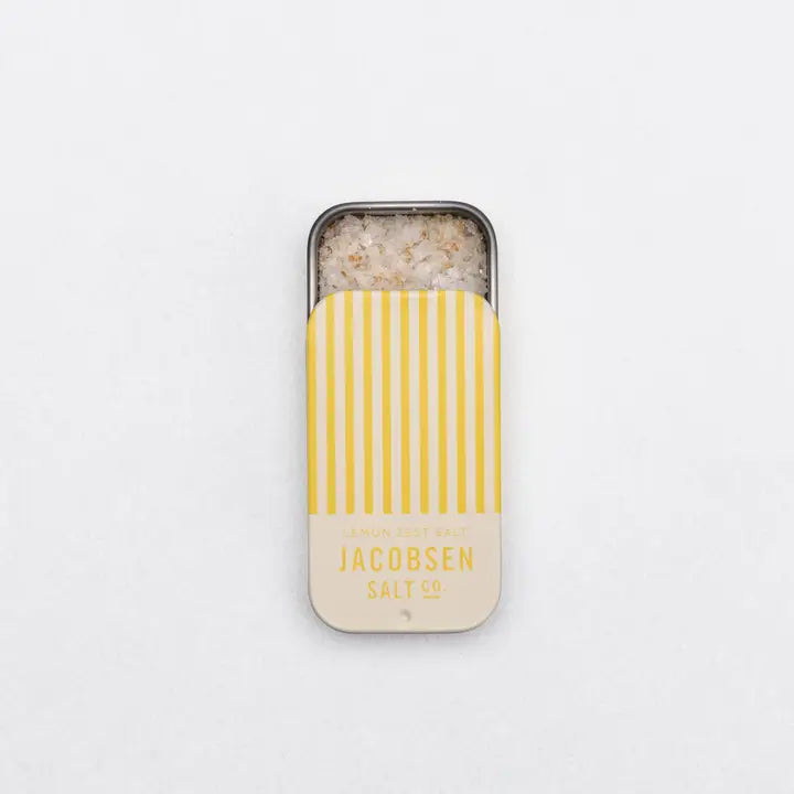Jacobsen Salt Co. Infused Lemon Zest Sea Salt Slide Tin