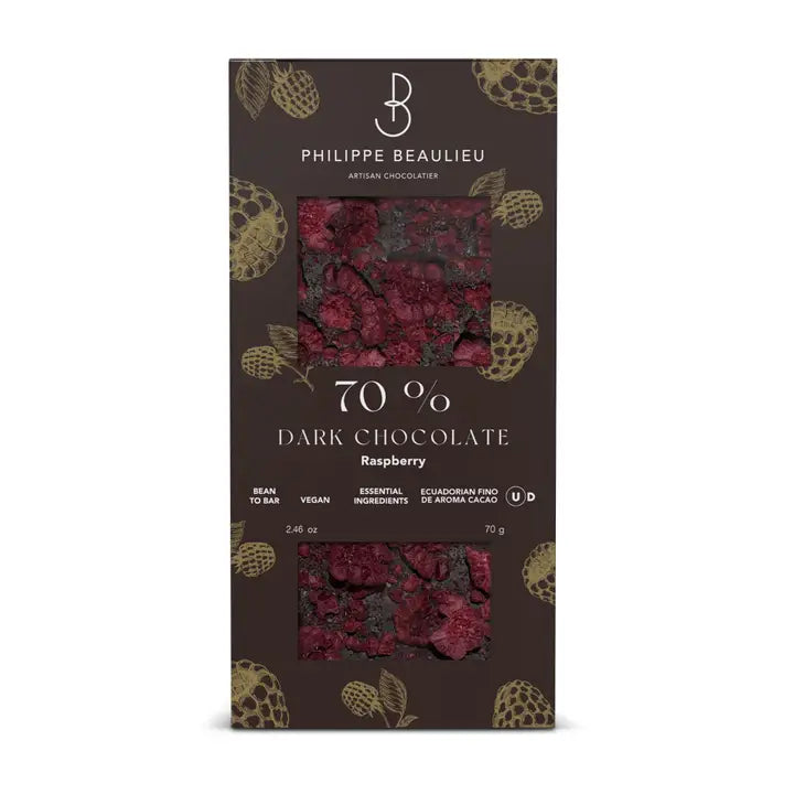 Philippe Beaulieu - Chocolate Bar - 70% Dark Raspberry