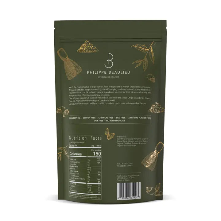Philippe Beaulieu - Oat Milk White Chocolate Matcha Covered Almonds