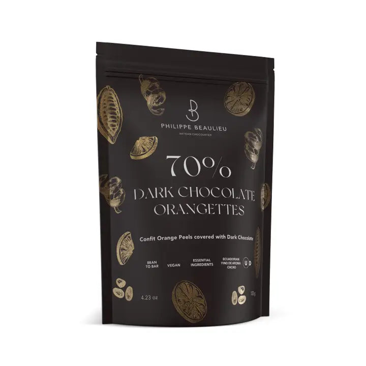 Philippe Beaulieu - Orangettes - Orange Peels Covered with 70% Dark Chocolate