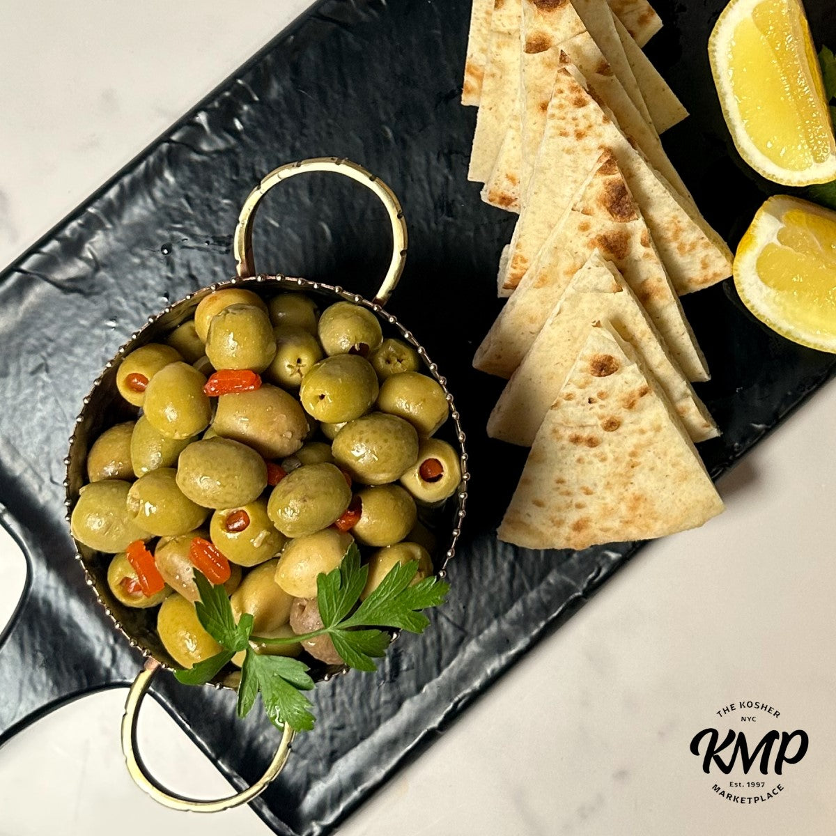 Red Pepper-Stuffed Green Olives