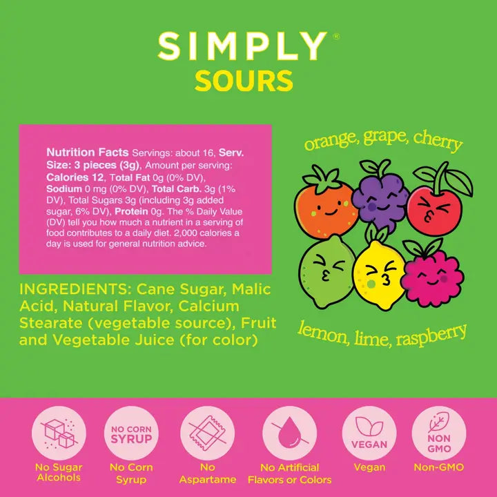 SIMPLY Sours - Citrus Berry 1.8oz