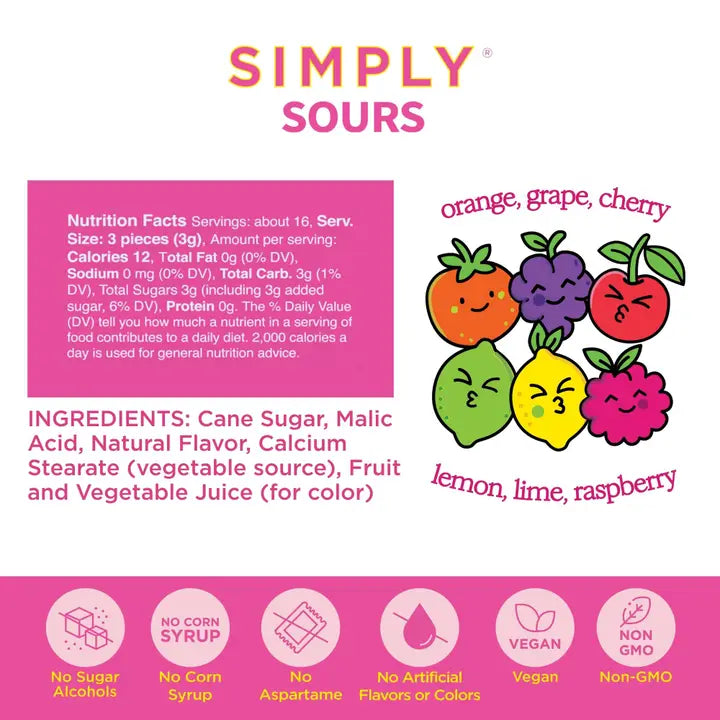 SIMPLY Sours - Fruit Punch 1.8 oz