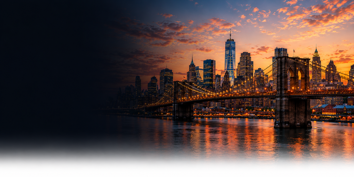 Brooklyn Bridge at sunset