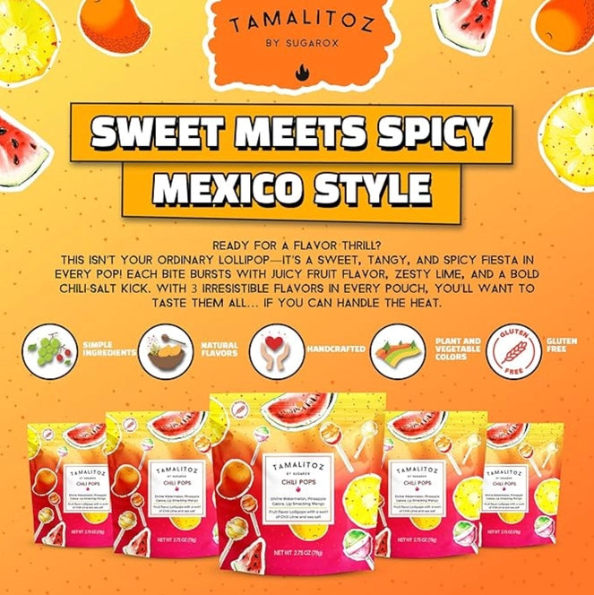 Tamalitoz Spicy Lollipops - Chili Pops