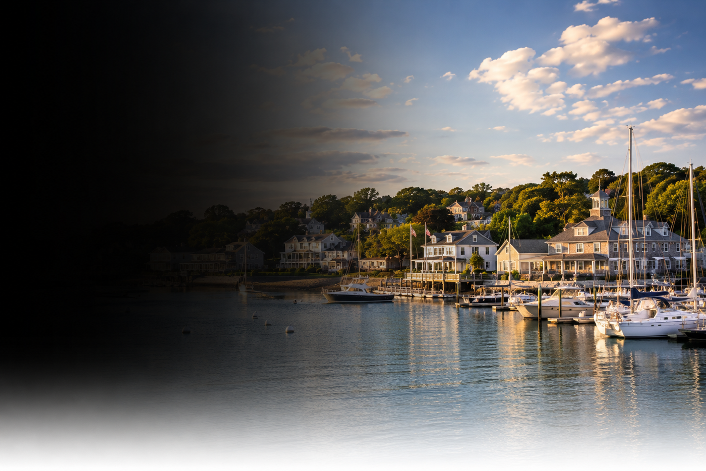 golden hour at marina