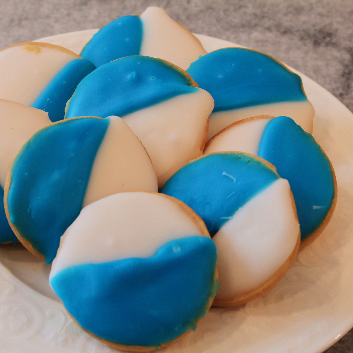 Blue & White Cookies
