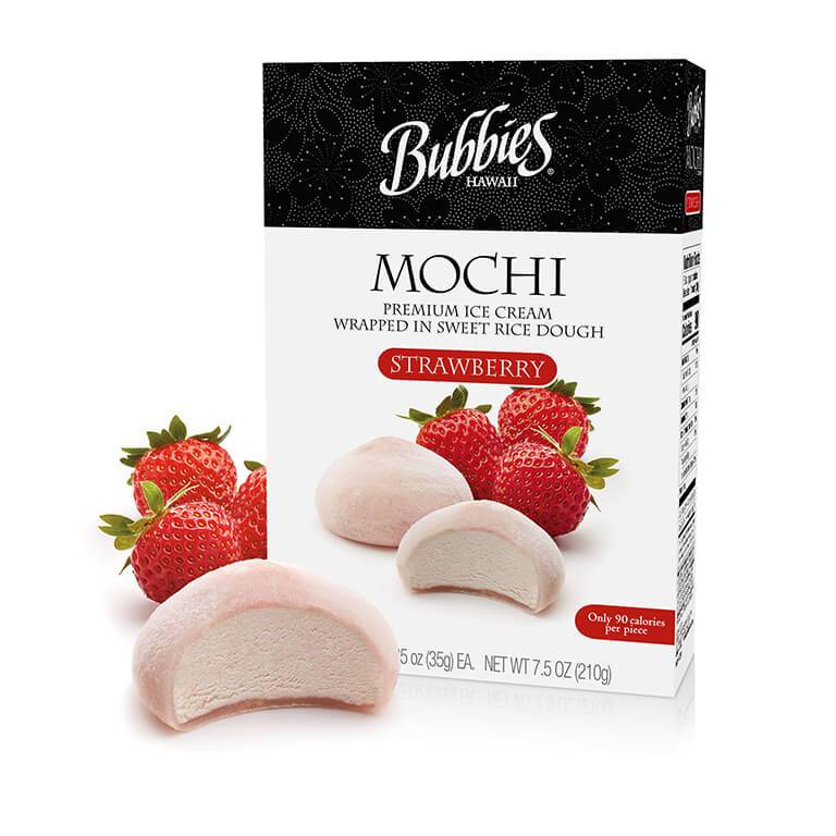 Bubbies Strawberry Mochi Ice Cream