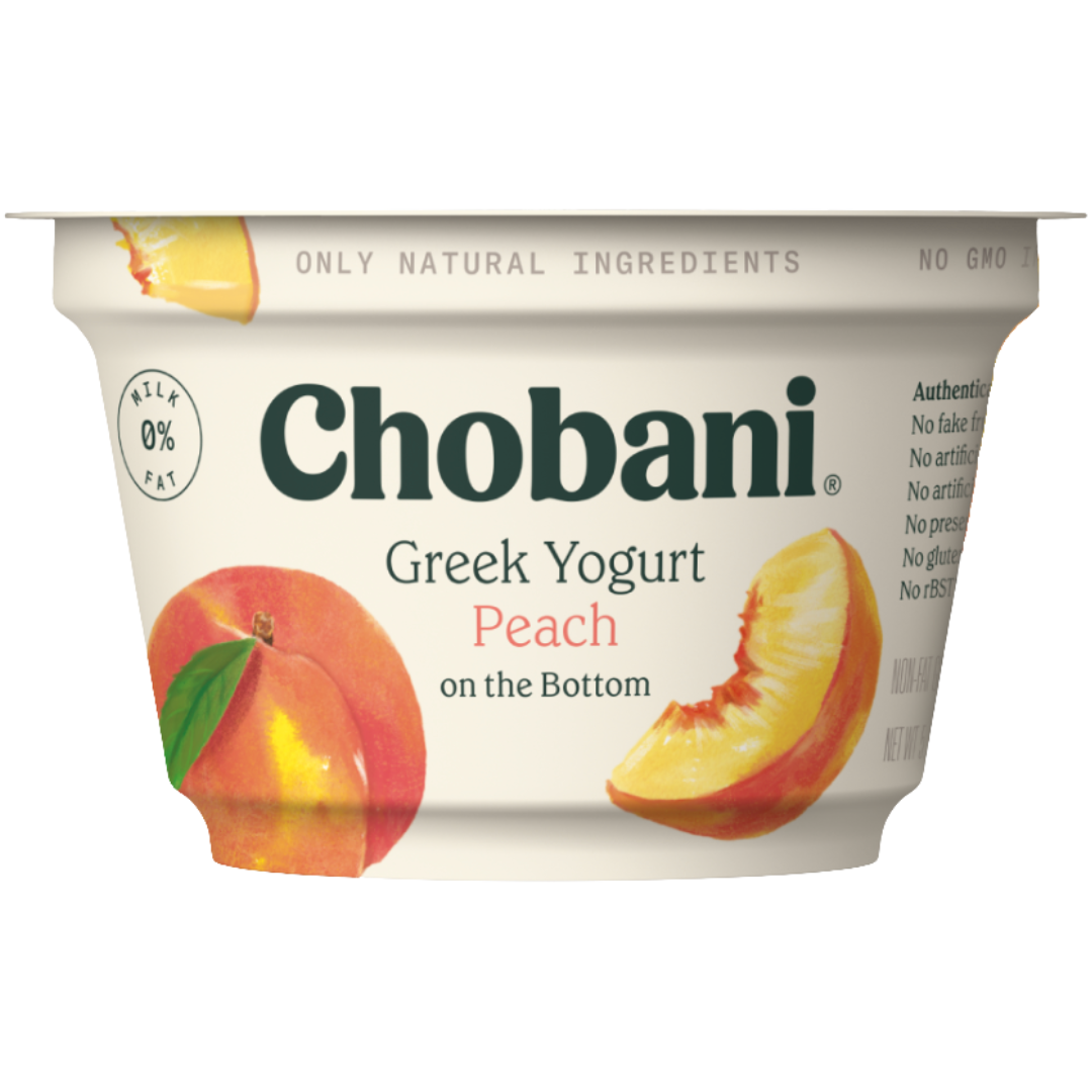 Chobani Peach on the Bottom