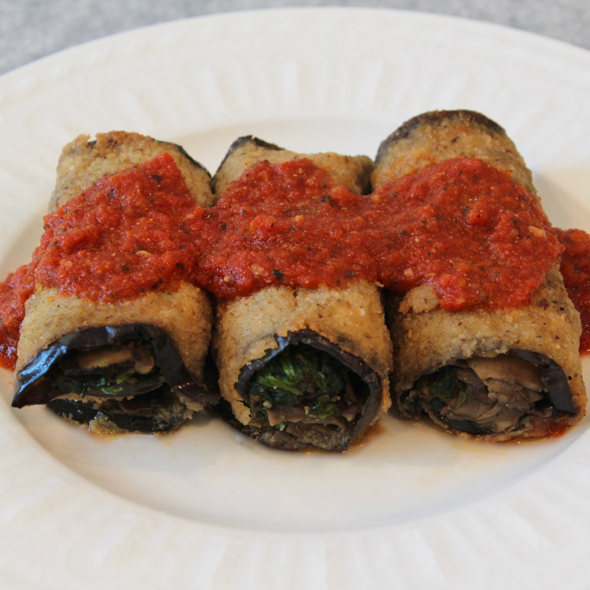 The KMP Eggplant Rollatini with Spinach & Wild Mushrooms The Kosher