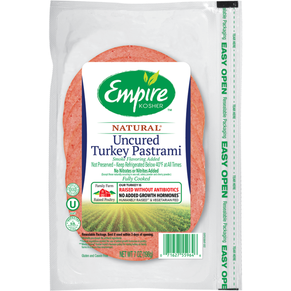 Empire Kosher Uncured Turkey Pastrami