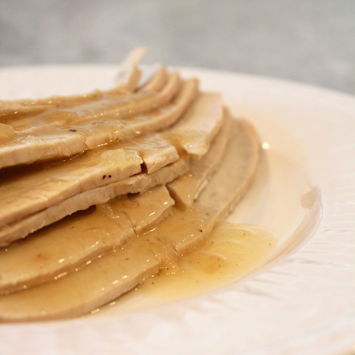 Sliced Fresh Turkey Breast with Gravy