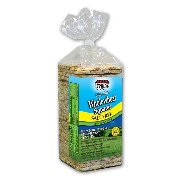 Paskesz Ultra-Thin Whole Wheat Squares - Salt Free