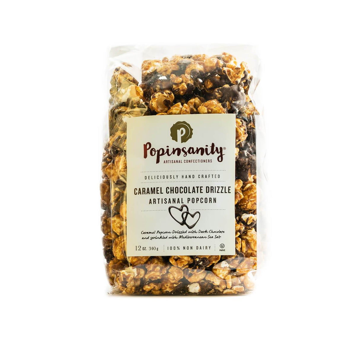 Popinsanity Caramel Chocolate Drizzle Artisnal Popcorn