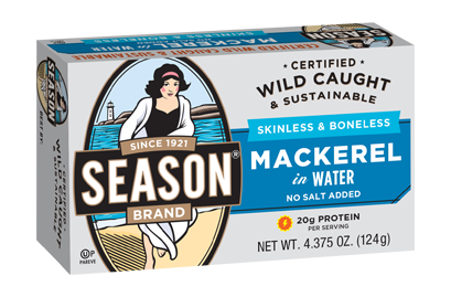 Season Skinless & Boneless Fillets of Mackerel in Water