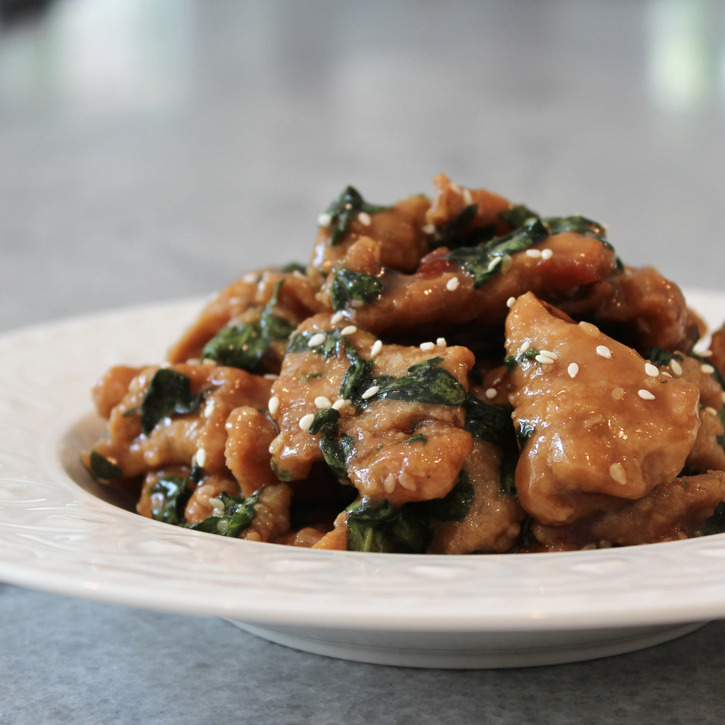 Sweet & Sour Chicken with Spinach