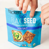 Flackers Organic Flax Seed Crackers, Sea Salt