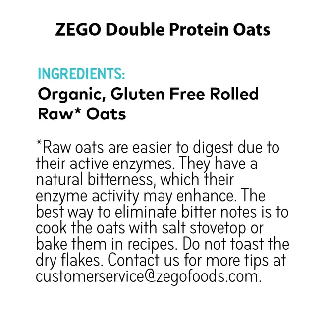ZEGO Organic Gluten-Free Double Protein Oats