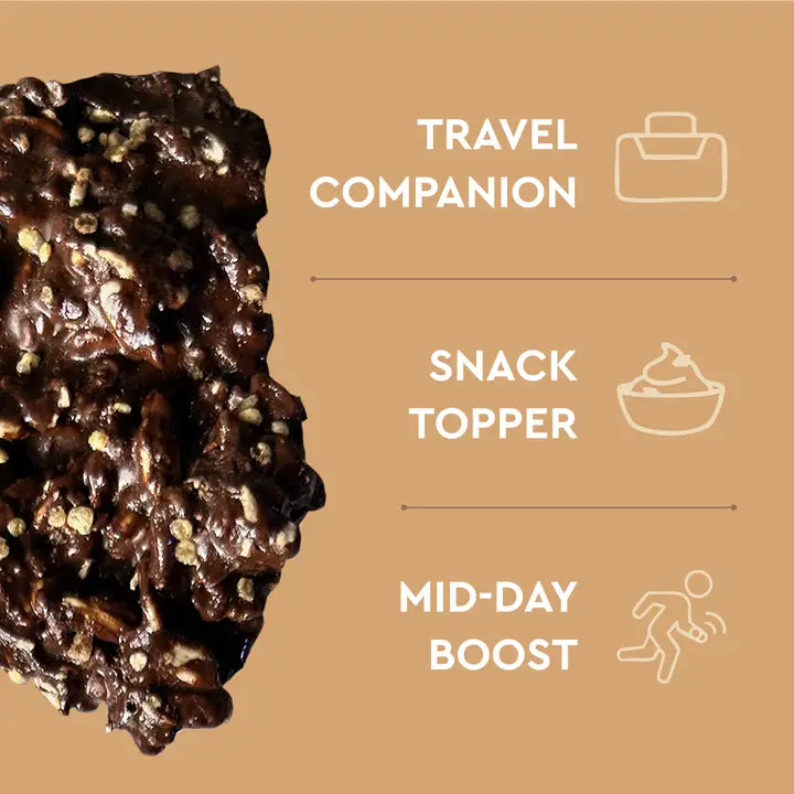 Seedly, Vanilla Crunch, Dark Chocolate Bark, 3.6 oz.