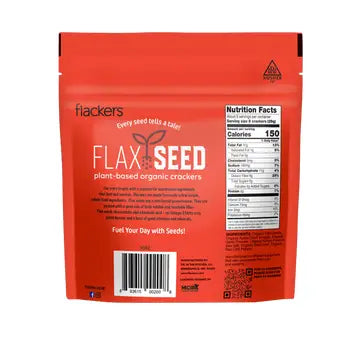 Flackers Organic Flax Seed Crackers, Savory