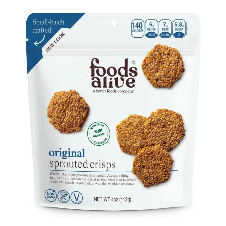 Foods Alive Original Organic Sprouted Crisps-Gluten Free