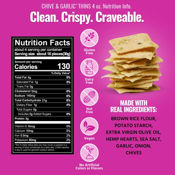 Every Body Eat Chive & Garlic Snack Thins