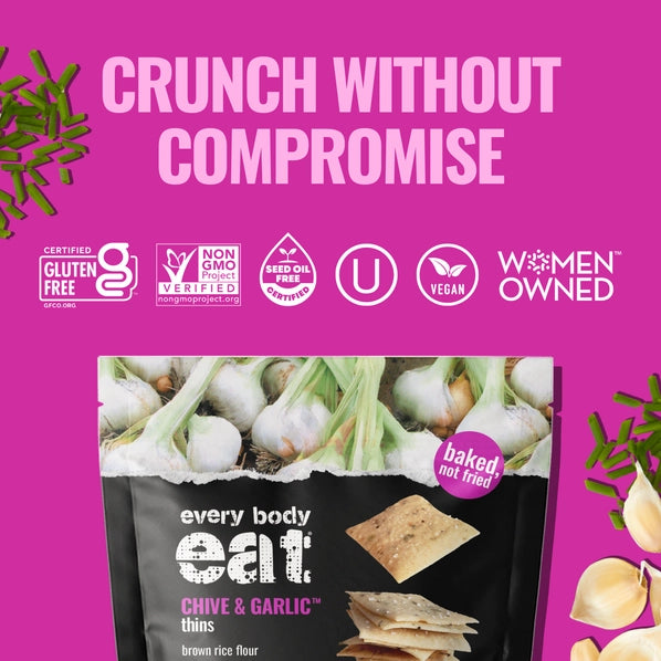 Every Body Eat Chive & Garlic Snack Thins