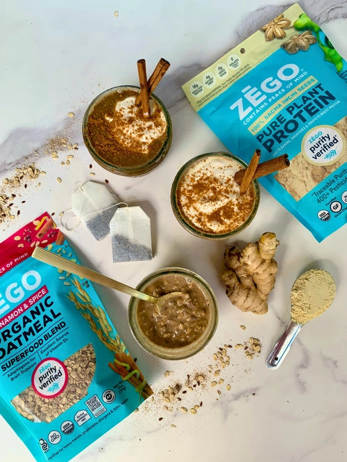 ZEGO Organic Oatmeal Superfood Blend: Cinnamon & Spice