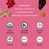 Seedly, Raspberry Bliss, Dark Chocolate Bark, 3.6 oz.