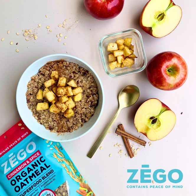 ZEGO Organic Oatmeal Superfood Blend: Cinnamon & Spice