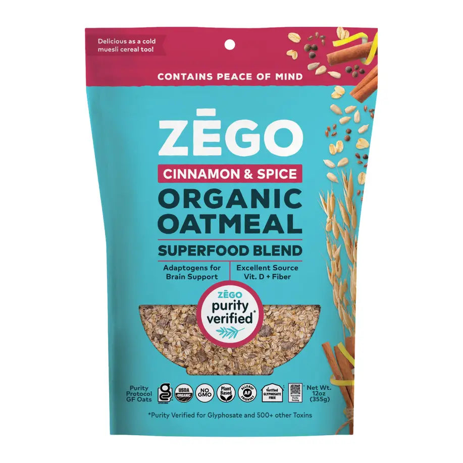 ZEGO Organic Oatmeal Superfood Blend: Cinnamon & Spice