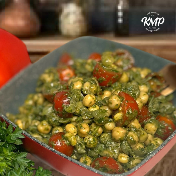 Basil Pesto Chickpea Salad