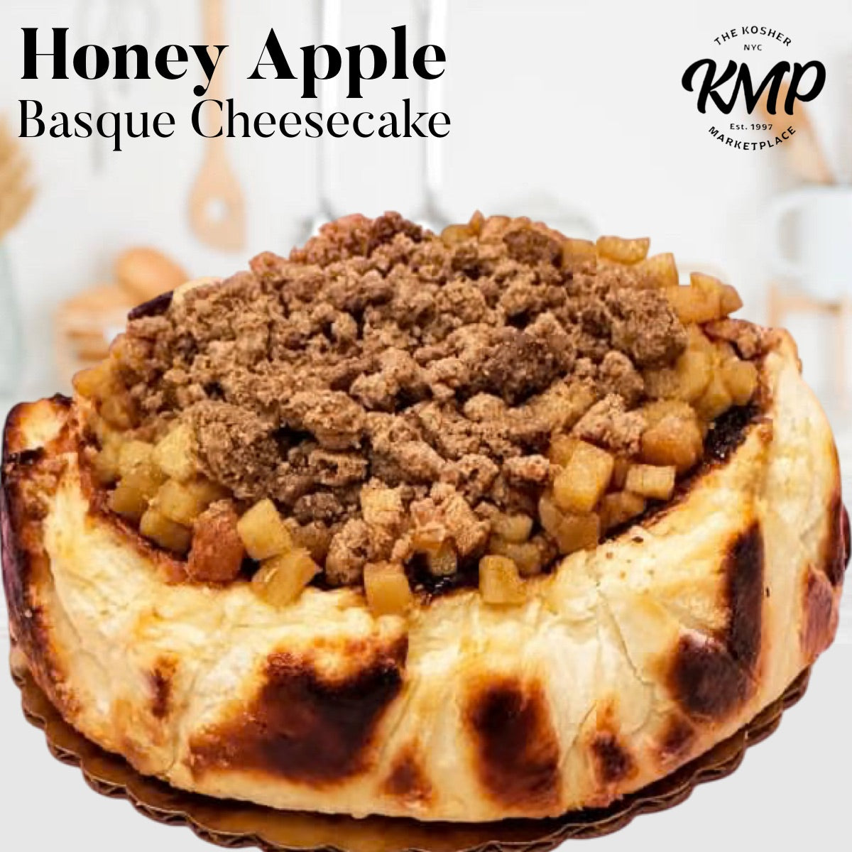 Honey Apple Basque Cheesecake