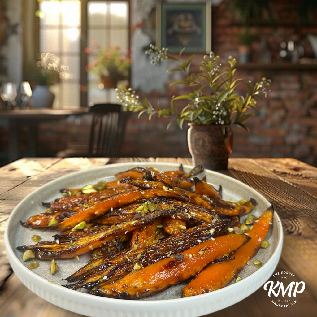 Honey-Roasted Carrots with Spiced Pistachio Crumble