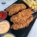 Honey & Mustard-Dipped Pretzel Chicken Nuggets