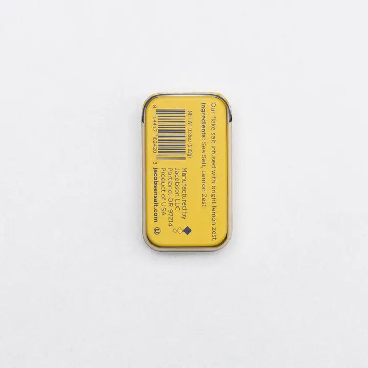 Jacobsen Salt Co. Infused Lemon Zest Sea Salt Slide Tin