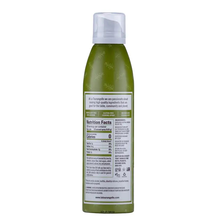 La Tourangelle Organic Extra Virgin Olive Oil Cooking Spray