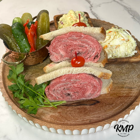 Medium-Rare Roast Beef on Seedless Rye