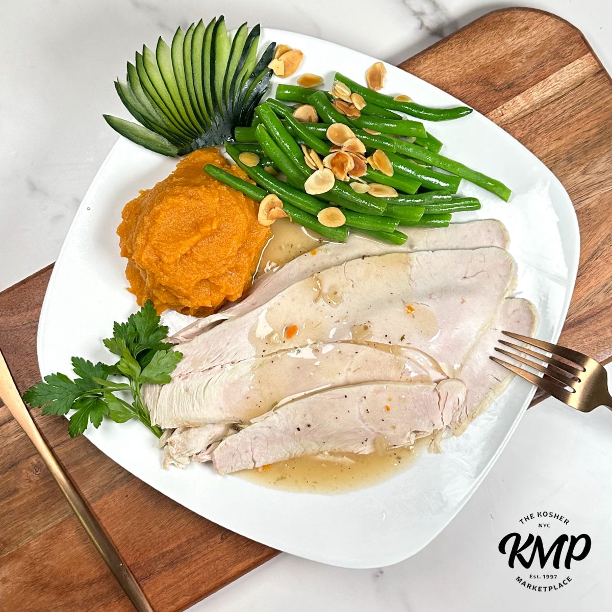 Sliced Fresh Turkey Breast with Gravy