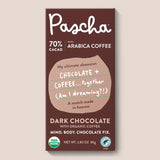 Pascha - 70% Cacao Organic Vegan Dark Chocolate Bar with Coffee