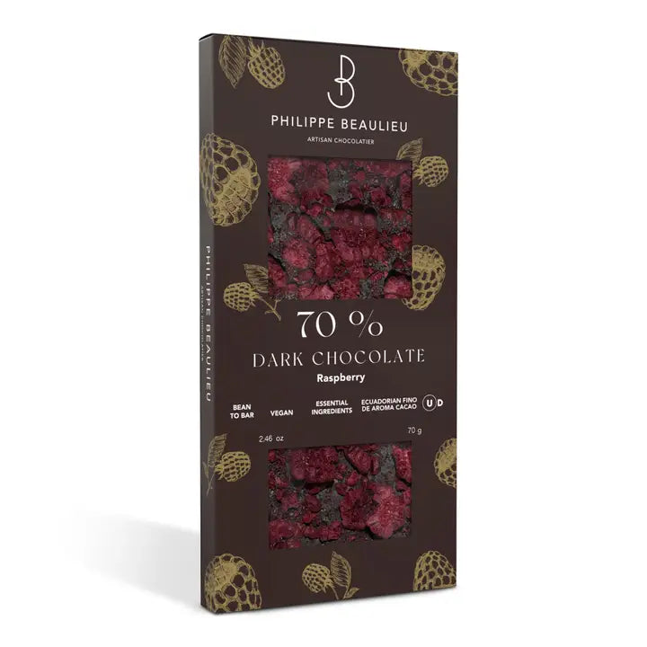 Philippe Beaulieu - Chocolate Bar - 70% Dark Raspberry