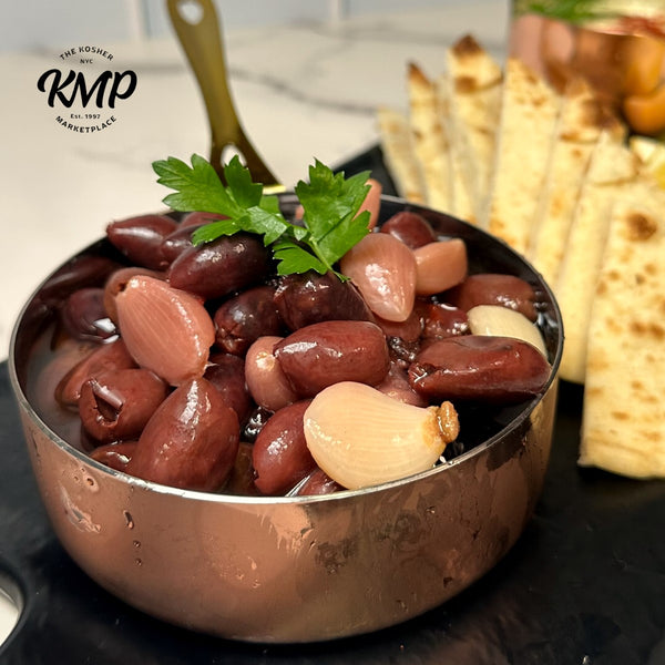 Pitted Kalamata Olives with Garlic & Peppers