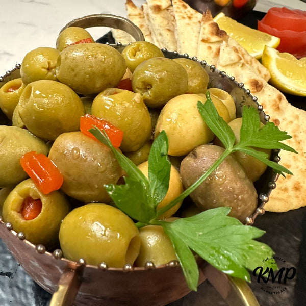 Red Pepper-Stuffed Green Olives