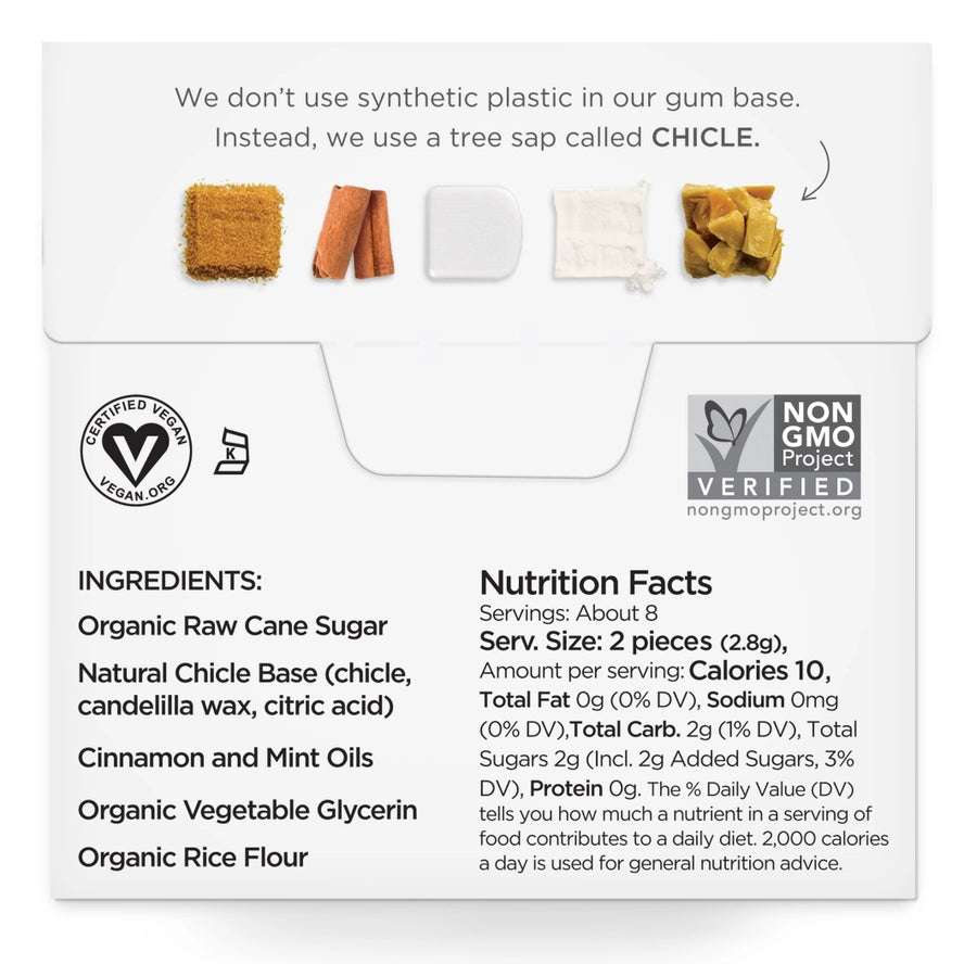 SIMPLY Cinnamon Chewing Gum - Natural + Plastic-Free