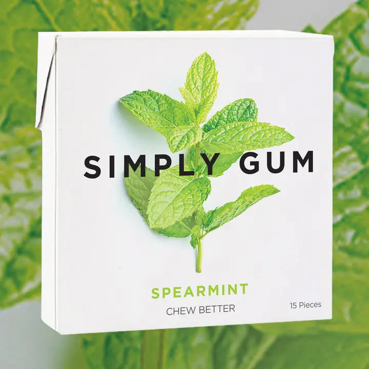 SIMPLY Spearmint Chewing Gum - Natural + Plastic-Free