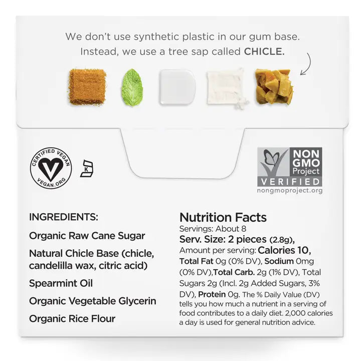 SIMPLY Spearmint Chewing Gum - Natural + Plastic-Free
